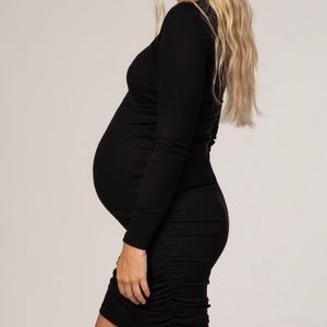 Pink blush Black Maternity/Nursing dress